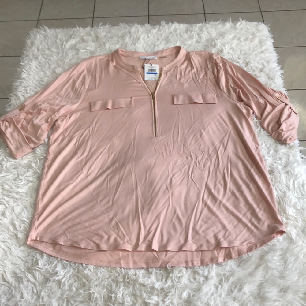 Womens Calvin Klein zipper blouse